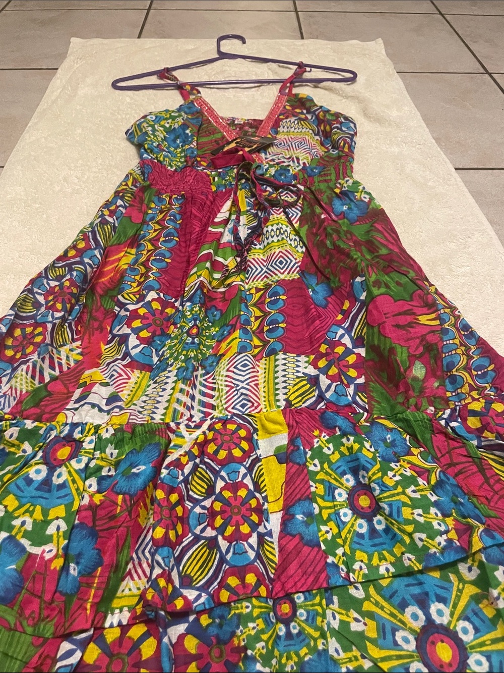 NWT Junglee Billee Vibrant Multicolor Floral Boho Dress - Picture 2 of 8